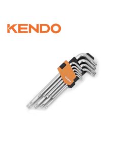 9 LLAVES TORX HEXAGONAL BRAZO LARGO KENDO
