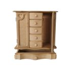 COMODA 6 CAJONES 2 PUERTA 29X11.5X32CM MADERAS