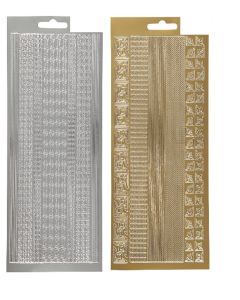 Sticker decorativo dorado plata Litoarte
