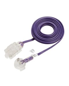 EXTENSION ELECTRICA CUBE TAPS  2X16AWG 2 METROS LILA CORDS