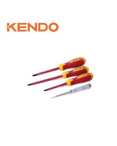 4 DESTORNILLADORES PARA ELECTRICIDAD 1000V KENDO