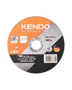 DISCO CORTE METAL 100MM X 1.6 MM X 5/8" PLANO KENDO