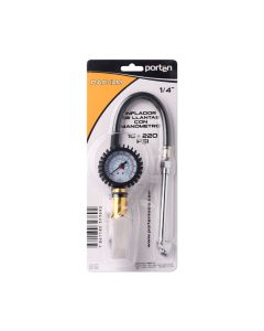 Inflador de llantas con man&oacute;metro de 10 a 220 PSI PORTEN