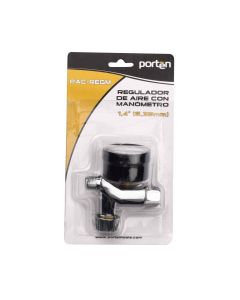 Regulador de aire con man&oacute;metro de 1/4 pulgada PORTEN
