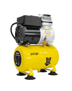 MINI COMPRESOR DE 0.9 CFM 300W TANQUE DE 3 LT CON ACCESORIOS PORTEN