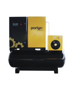 Compresor de aire de tornillo 3 en 1 500 litros secador de aire 20 HP 75 CFM Trif&aacute;sico PORTEN