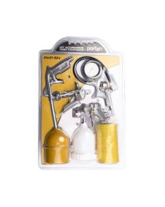 Kit pistola de pintar m&aacute;s accesorios para aire PORTEN