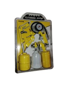 KIT PISTOLA DE PINTAR CON ACCESORIOS PORTEN