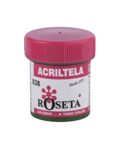ACRILTELA MATE VERDE LIMON OBSCURO DE 30 CENTIMETROS CUBICOS ROSETA