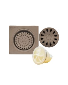 Rejilla cuadrada antiolor bronce Beleau