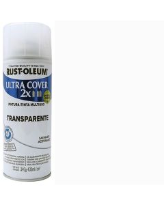PINTURA EN SPRAY ULTRA COVER 2X TRANSPARENTE SATINADO DE 430 MILILITROS RUST OLEUM