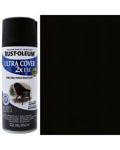 PINTURA EN SPRAY ULTRA COVER 2X NEGRO CANON SATINADO DE 430 MILILITROS RUST OLEUM