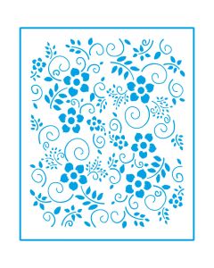 Stencil flores Litoarte