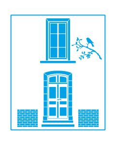 Stencil puerta ventana Litoarte