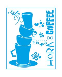 Stencil hora café Litoarte