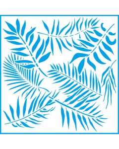 Stencil hojas tropicales Litoarte