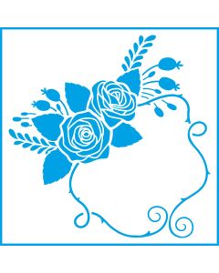 Stencil arreglo floral Litoarte