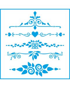 Stencil arabesco horizontal Litoarte