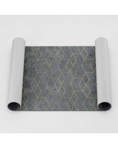 PAPEL TAPIZ 0.53X10MT CUBOS GRAFITO