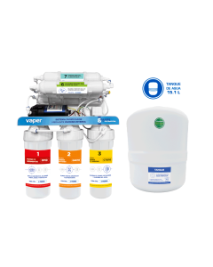 SISTEMA PURIFICACION DE AGUA 8 ETAPAS 75GL/DIA VAPER