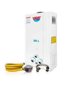 CALEFON GAS STANDAR 26LT + ACCESORIOS VAPER